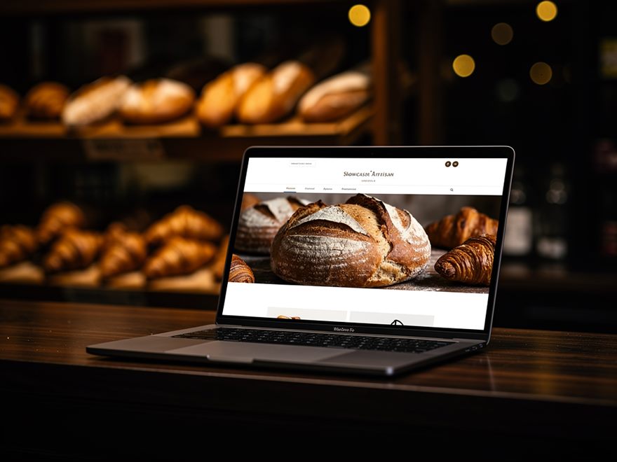 Site vitrine pour artisan — aperçu sur ordinateur portable